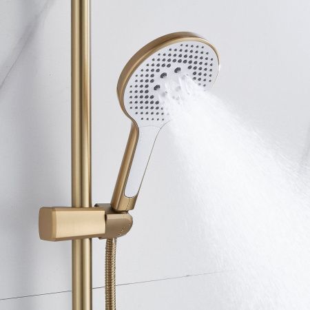 Душевая стойка Rose R3936G настенная цвет золото