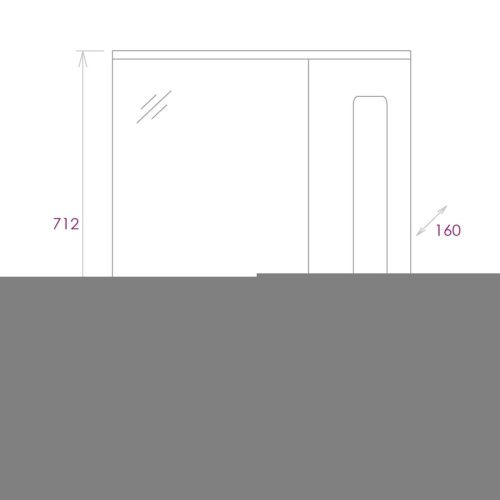 Зеркало-шкаф Onika Кристалл 205818 60х70 подвесной цвет белый - фото 3