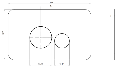 Клавиша смыва механическая Remer RB810BG цвет золото - фото 2