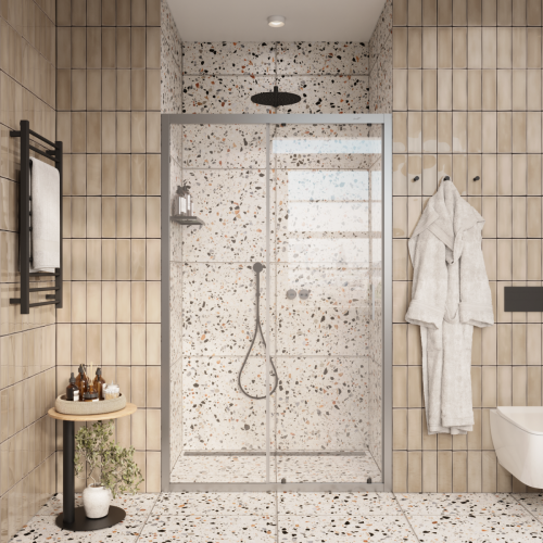 Душевая дверь Cerutti SPA GLORIA D120 120х195 стекло прозрачное профиль хром - фото 4