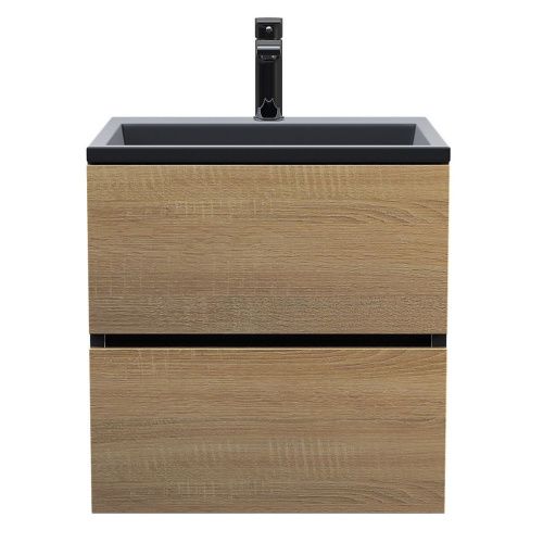 Тумба с раковиной Uperwood Barsa 298301041 60х50 цвет коричневый/черный - фото 4