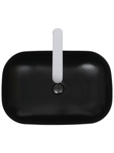 Раковина из сантехнического фаянса WeltWasser WW SK 10000004529 40 см накладная цвет черный без отверстий под смеситель - фото 2