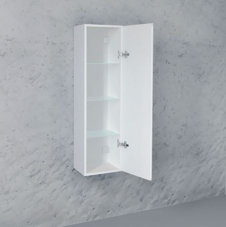 Шкаф-пенал Jorno STONE Stn.04.120/P/W/JR 30х120 подвесной цвет белый