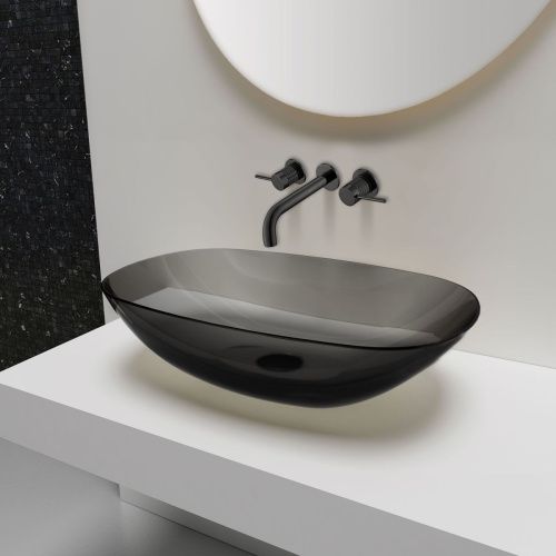 Смеситель для раковины Vincea Groove VBFW-4G1MB встраиваемый в стену черный - фото 2