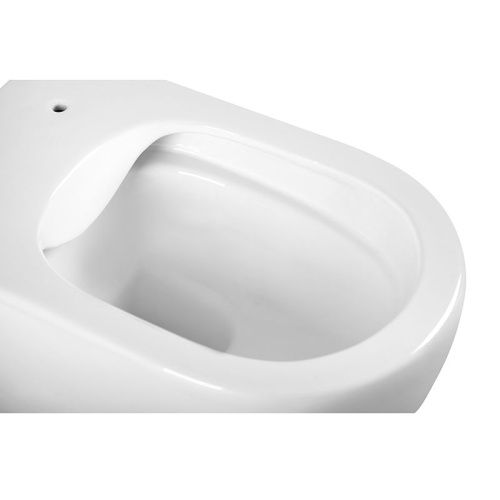 Унитаз подвесной CHARUS TORRE BIANCA EWC700-125W белый с сиденьем микролифт безободковый каскадный смыв - фото 3