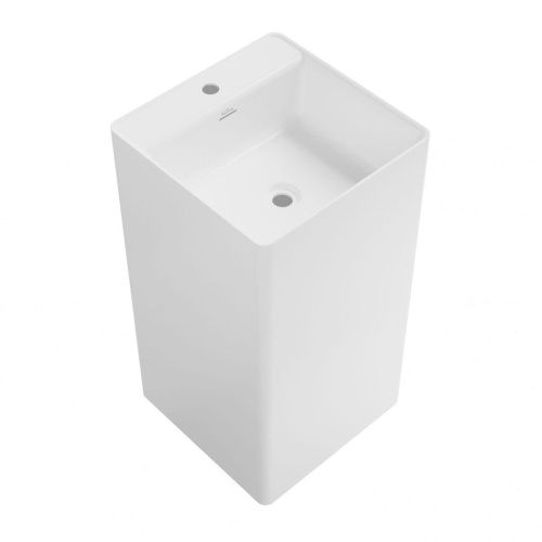 Раковина акриловая Wellsee Pure BY Wellsee 230714000 50х50 напольная цвет белый 1 отверстие под смеситель - фото 2