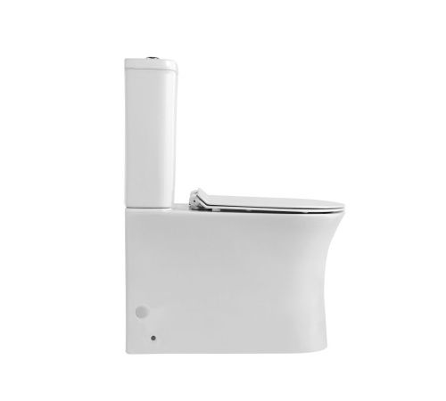 Унитаз напольный с бачком Agger AT01000 белый с сиденьем микролифт безободковый душевой смыв - фото 5