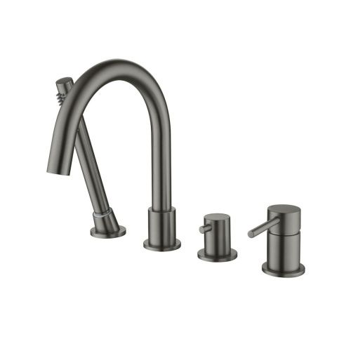 Смеситель Aquatek Европа AQ1348BGM на борт ванны вороненая сталь