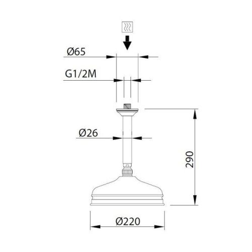 Верхний душ Carimali Colonial 27020C15/SOF-CR хром - фото 2