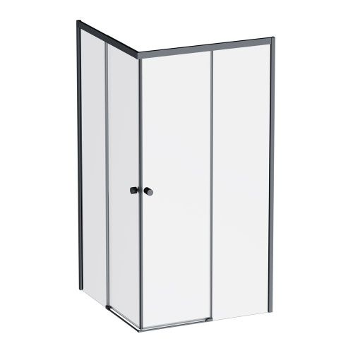 Душевой уголок Am.Pm X-joy W94G-403-100100-BТ1К 100х100 стекло прозрачное профиль черный без поддона - фото 2