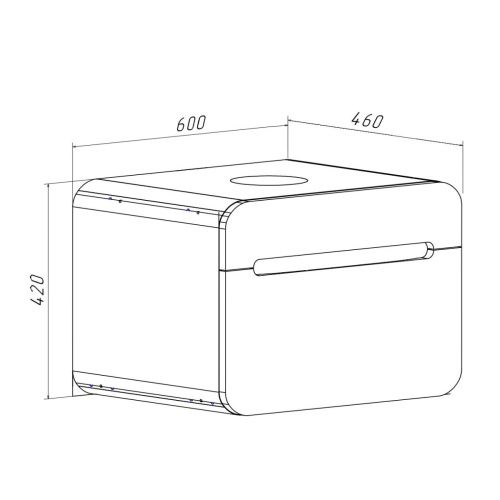 Тумба под раковину Runo Ницца 00-00002123 60х50 подвесная цвет коричневый - фото 4