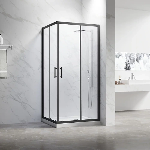 Душевой уголок Veconi Rovigo RV27B-12090-01-C8 120х90 стекло прозрачное профиль черный без поддона