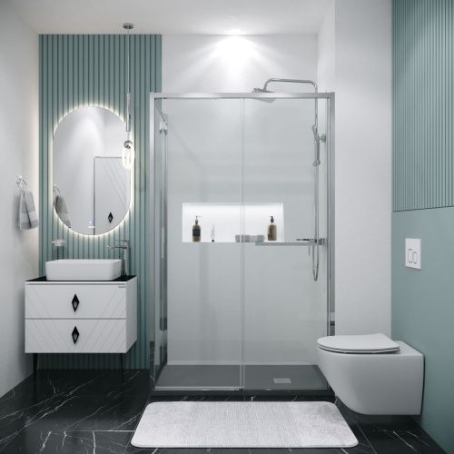 Душевая перегородка Grossman Style 200.K33.05.70.10.00 70х195 стекло прозрачное профиль хром - фото 3