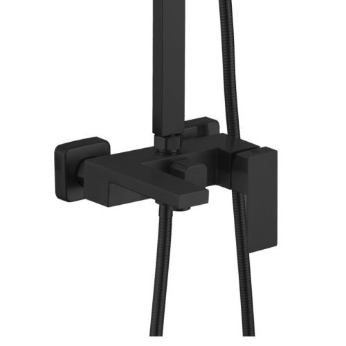 Душевая стойка Haiba HB24803-7 настенная цвет черный - фото 4