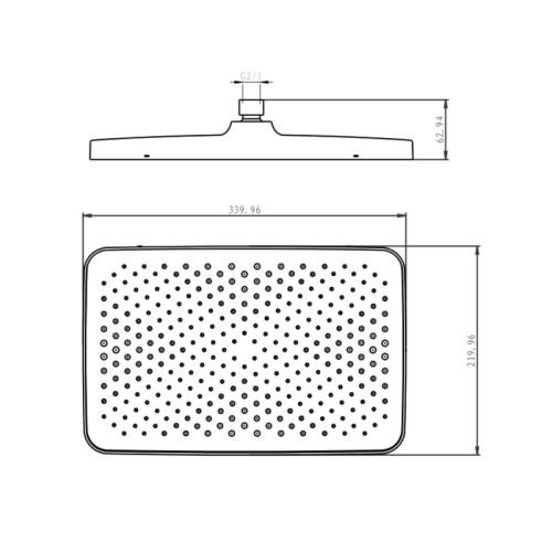 Верхний душ Raglo R451 R451.52.09 серый - фото 3