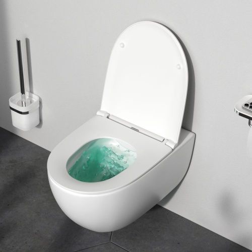 Чаша унитаза подвесная Am.Pm Awe C111700WH цвет белый без сиденья безободковая каскадный смыв - фото 3