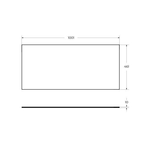 Столешница Cezares CADRO CADRO-100-HPL-NRM 100х50 подвесная цвет черный - фото 2