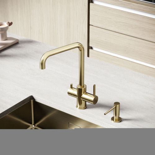Смеситель для кухни Sancos Vela SC4013BG на мойку золото - фото 3