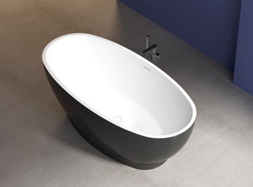 Ванна акриловая Abber AB9207MB 165х80 отдельностоящая овальная с каркасом - фото 4