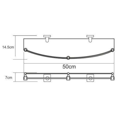 Полка в ванную комнату WasserKRAFT 3944
