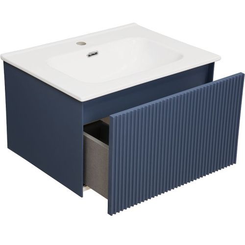 Тумба под раковину La Fenice Terra FNC-01-TER-BG-60 60х50 подвесная цвет синий - фото 2