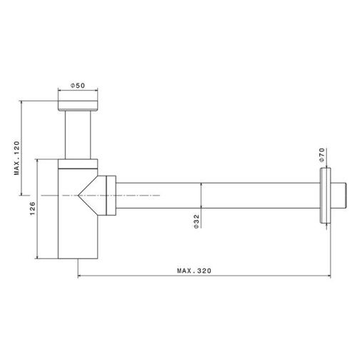 Сифон для раковины Newform X-Steel 316 244X.50.050 нержавеющая сталь - фото 2