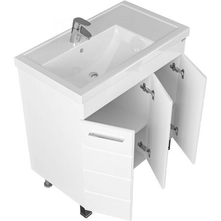 Тумба под раковину СанТа Омега 207051 80х40 напольная цвет белый