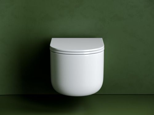 Унитаз подвесной Ceramica Nova ULMA CN4006T белый с сиденьем микролифт безободковый смыв торнадо - фото 3