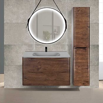 Тумба под раковину Vincea Paola VMC-2P800RW 80х50 подвесная цвет коричневый