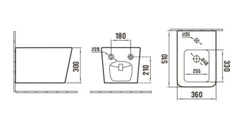 Биде подвесное CeramaLux 5370MLG цвет зеленый - фото 2