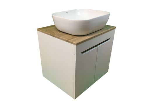 Тумба с раковиной Sintesi STL.W7024_SIN-LVB-APP-403 60х60 подвесная цвет коричневый - фото 3