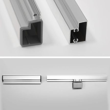 Душевая дверь Wasserkraft Berkel 48P 48P13 110х200 стекло прозрачное профиль хром