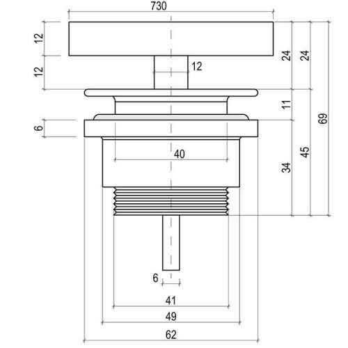 Донный клапан для раковины Salini ALDA 166302M белый - фото 2