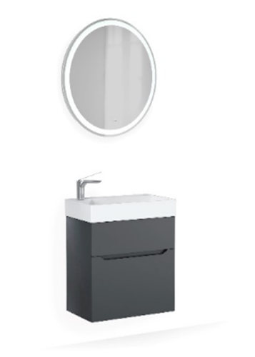 Тумба под раковину Jorno FOLK Folk.01.55/P/A/JR 50х30 подвесная цвет черный