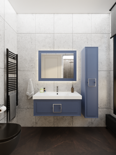 Тумба с раковиной La Fenice CUBO NFNC-01-CUB-BG-100-3-100 100х50 подвесная цвет синий - фото 4