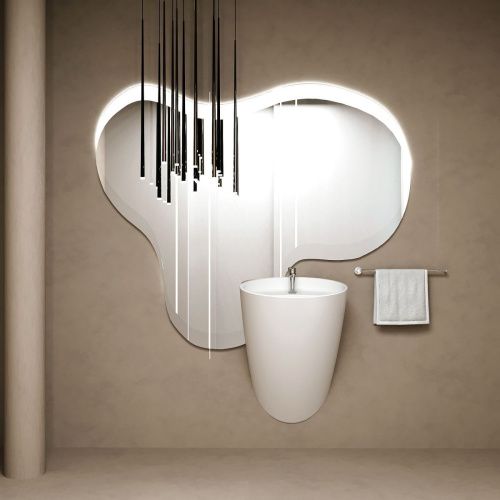 Раковина из сантехнического фарфора Ambassador Queen 116T20102 50х50 подвесная цвет белый 1 отверстие под смеситель - фото 3