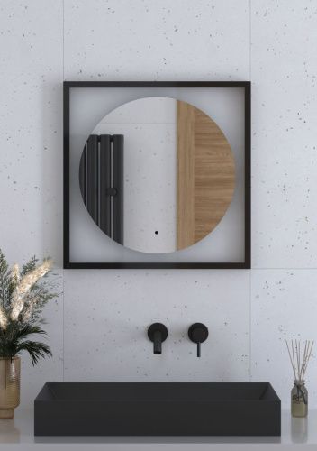 Зеркало с подсветкой Defesto ECLIPSE DF 2231R 60х60 подвесное - фото 4