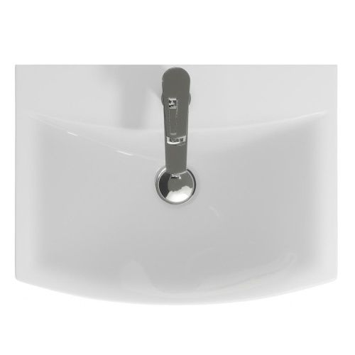 Раковина из сантехнического фарфора Onika Carina UM-CAR55/1 60х40 накладная цвет белый 1 отверстие под смеситель - фото 2