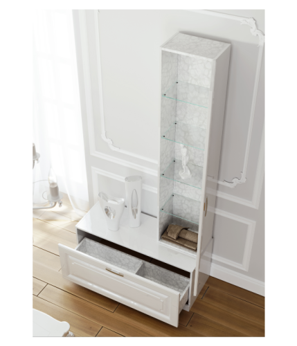 Тумба под раковину Aqwella Y Emp.03.10/W 100х40 напольная цвет белый - фото 2