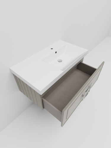 Тумба с раковиной La Fenice CUBO NFNC-01-CUB-C-90-1-90R 90х50 подвесная цвет бежевый - фото 5