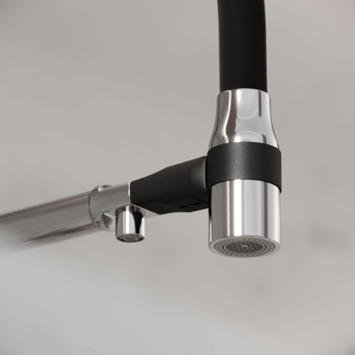 Смеситель для кухни Sancos Garda SC4009CH на мойку черный/хром - фото 5