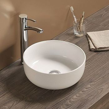 Раковина керамическая Art&Max AM-102 40х40 накладная цвет белый