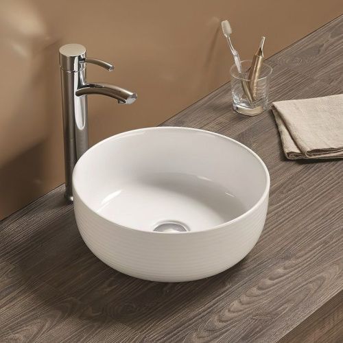 Раковина керамическая Art&Max AM-102 40х40 накладная цвет белый