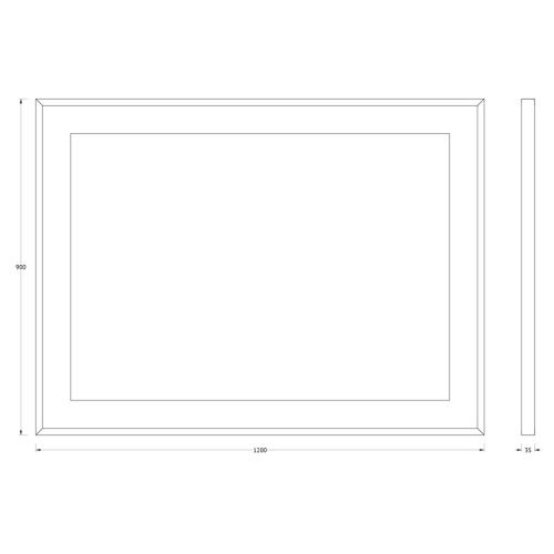 Зеркало с подсветкой Evoform Ledside BY 2212 120х90 подвесное - фото 2