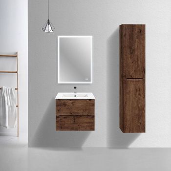 Тумба под раковину Vincea Mia Slim VMC-2MC600S1RW 60х40 подвесная цвет коричневый