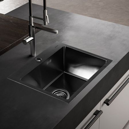 Кухонная мойка Melana ProfLine D5343HB графит 55х45 цвет серый поверхность полированная