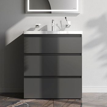 Тумба под раковину Am.Pm Gem S M91FSX0752GM 80х40 напольная цвет серый