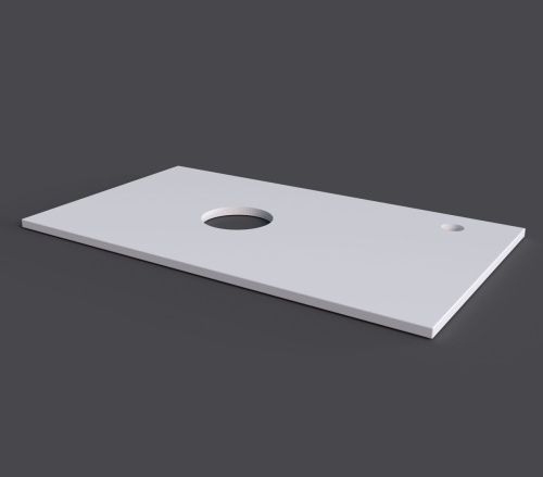 Столешница Grossman Флай 508001 80х40 накладная цвет белый - фото 2