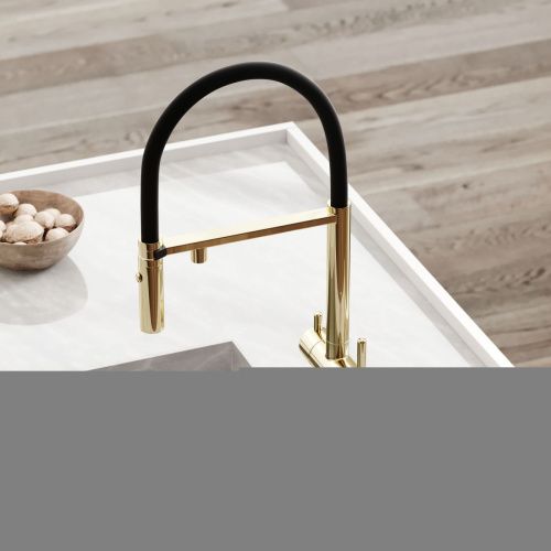 Смеситель для кухни Sancos Imola SC4010ZG на мойку черный/золото - фото 4
