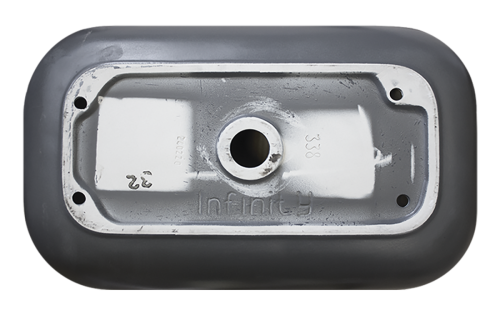 Раковина мебельная из сантехнического фарфора Sanita Luxe Infinity 60 (серая) INFSLWB25 60х40 накладная цвет серый - фото 5